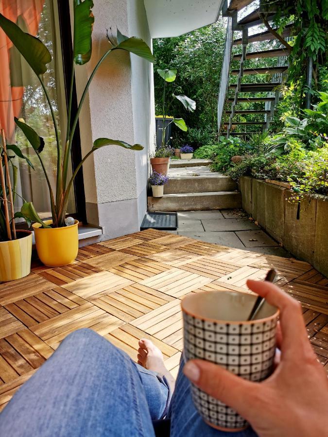 Souterrainwohnung mit großem Garten und Sauna Kassel Exterior foto